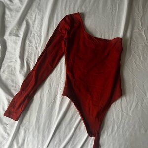 Aritzia Bodysuit in Deep Red